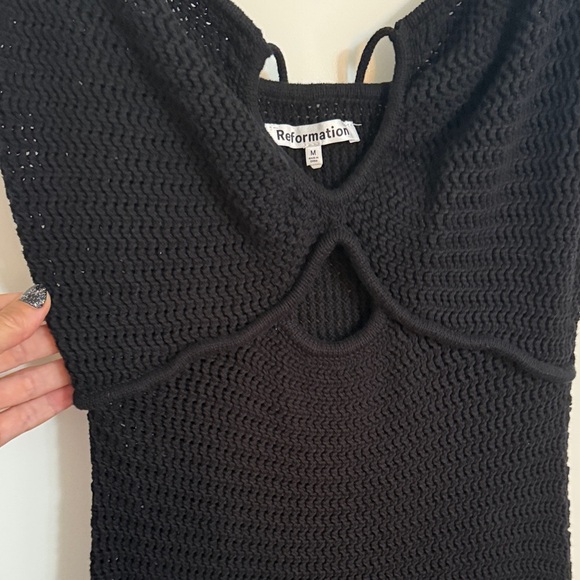 Reformation Elegant Black Knit Dress - Picture 5 of 7